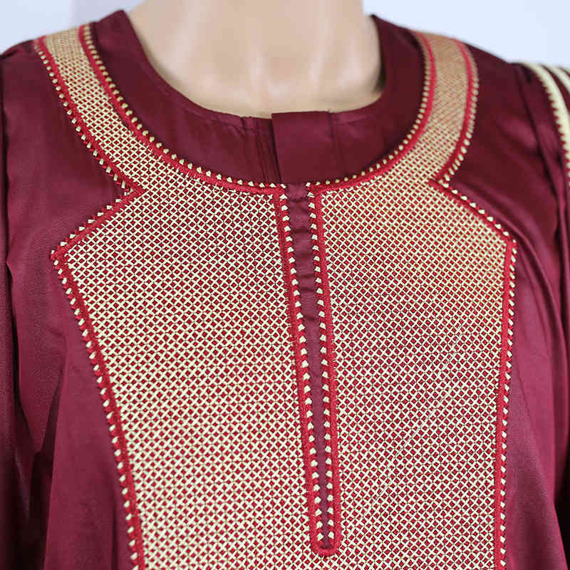 H&D African Agbada Suit For Men Embroidered Robes Dashiki Cover Shirt Pants 3 PCS Set Boubou Africain Homme Musulman Ensembles 210408
