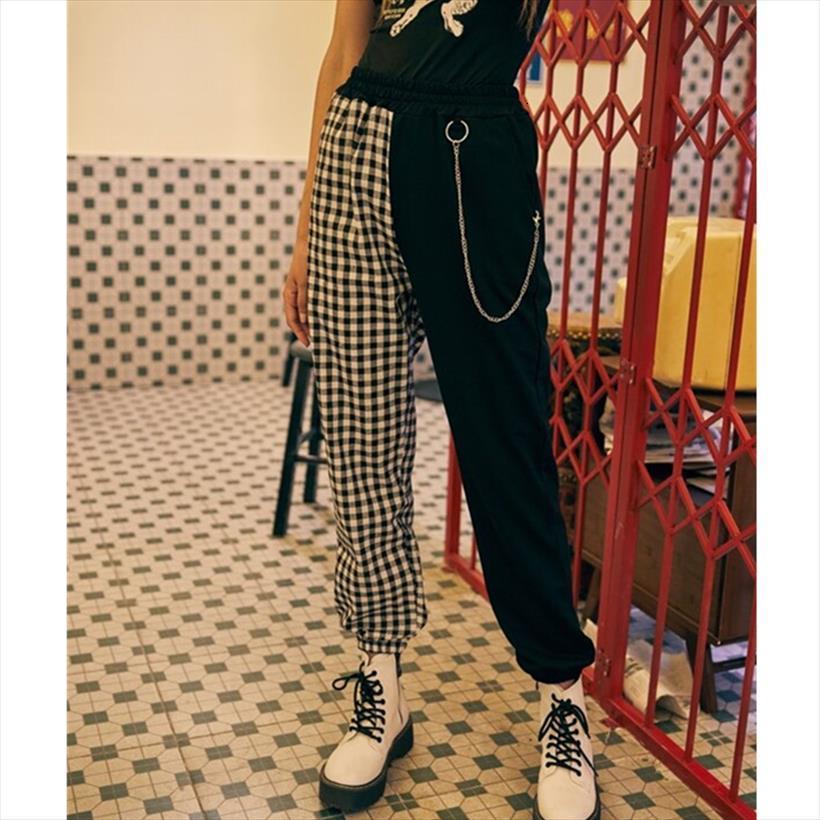 plaid patchwork cargo punk harajuku women pants high waist loose baggy street hip hop sports casual trousers joggers sweatpants, Black;white
plaid patchwork cargo punk harajuku women pants high waist loose baggy street hip hop sports casual trousers joggers sweatpants, Black;white