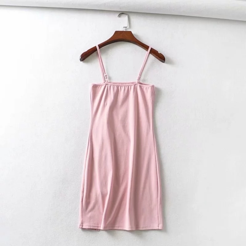 Summer Fashion Women Chinese Style Mini Dress Bow Cheongsam Sexy Cami Suspenders Vintage JTBR 210603