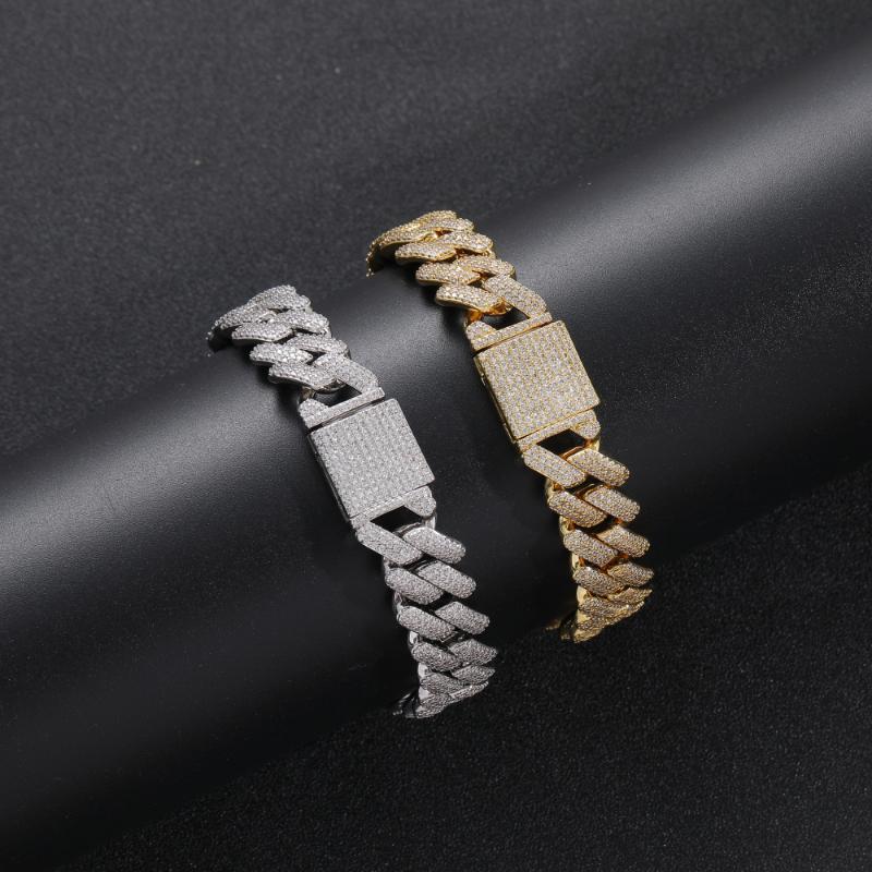 Link, Chain TUNKALL 13mm Rock Iced Out CZ Zircon Brass Bracelets Hip Hop Jewelry BB025
Link, Chain TUNKALL 13mm Rock Iced Out CZ Zircon Brass Bracelets Hip Hop Jewelry BB025