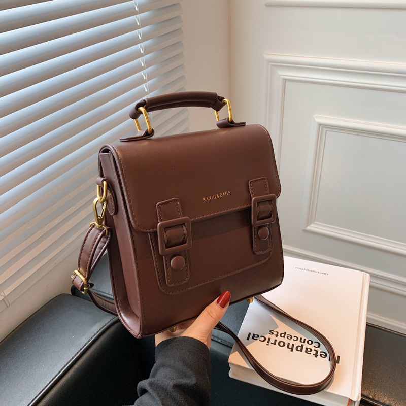 French Retro Simple Backpack Womens Cambridge Satchel 2021 New Autumn and Winter Bags Womens Bag Shoulder Messenger Handbag