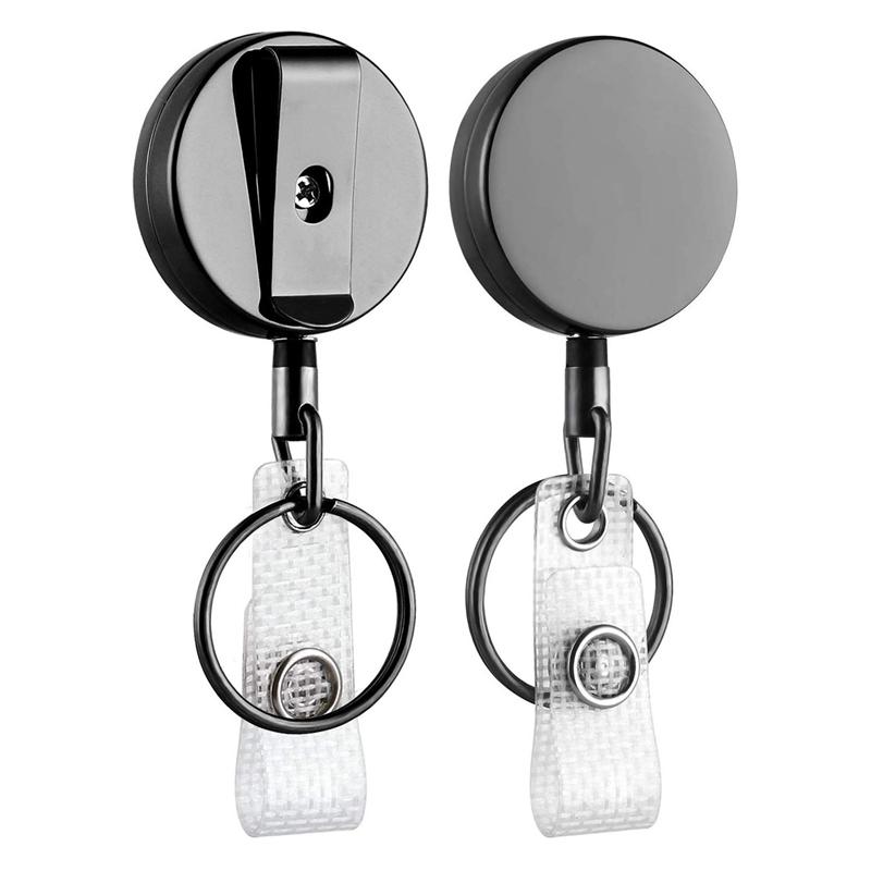 Hooks & Rails 2 Pack Mini Heavy Duty Retractable Badge Holder Reel, Metal ID With Belt Clip Key Ring For Name Card Keychain(Small
Hooks & Rails 2 Pack Mini Heavy Duty Retractable Badge Holder Reel, Metal ID With Belt Clip Key Ring For Name Card Keychain(Small