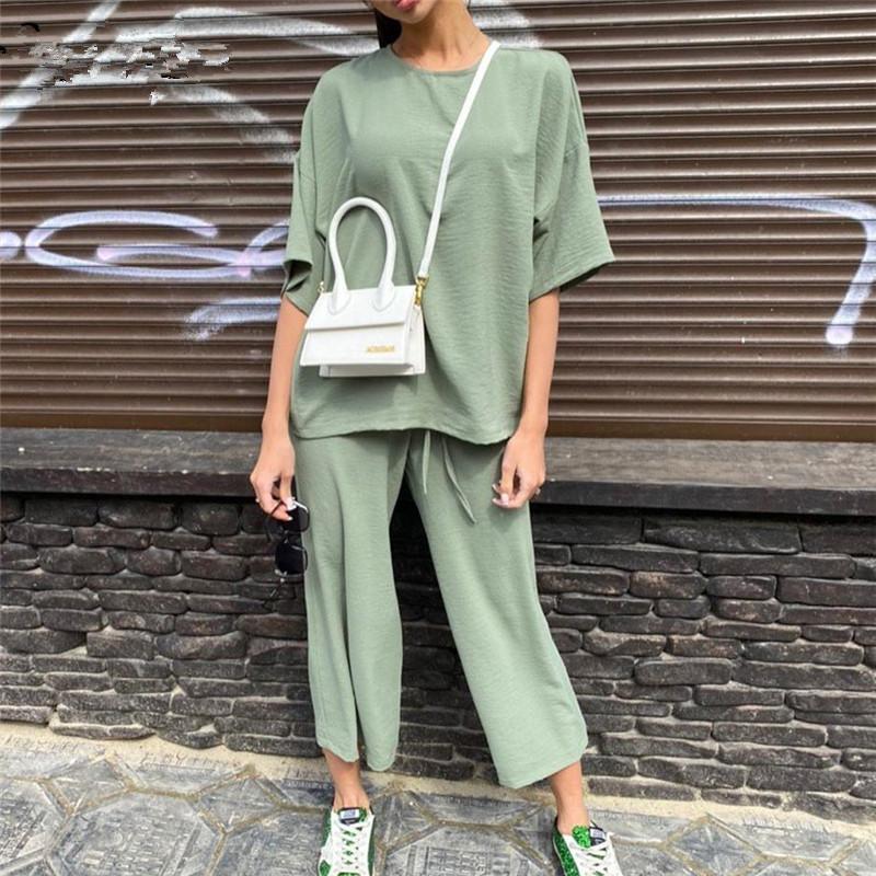 Women's Tracksuits FOR Sexy Fashion Khaki Set Summer Casual Two Piece Short Sleeve Tops Shirt And Loose Beach Pants Bottom Suit, Gray
Women's Tracksuits FOR Sexy Fashion Khaki Set Summer Casual Two Piece Short Sleeve Tops Shirt And Loose Beach Pants Bottom Suit, Gray