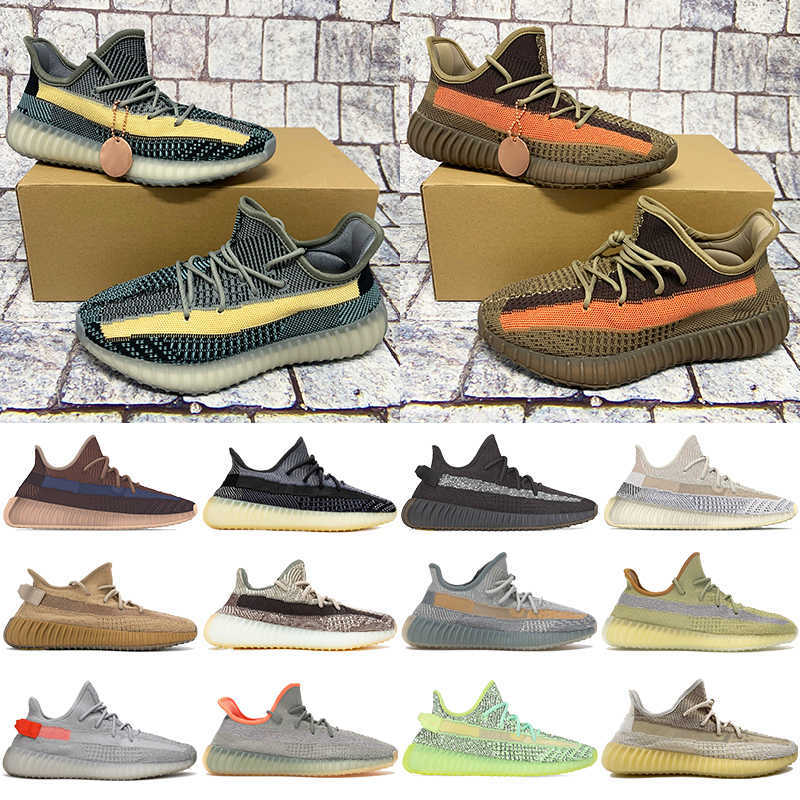 

New Top v2 Ash stone blue pearl men running shoes Fade carbon Sand Taupe earth cinder reflective mens trainers women sneakers, Double box