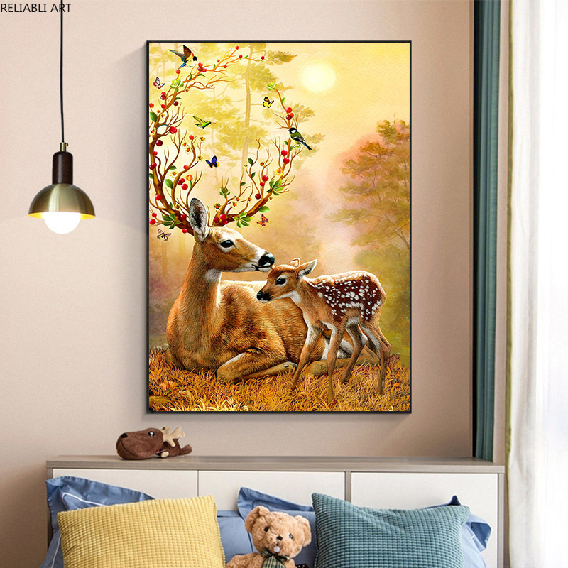 Nordic Poster Animal Portrait Art Cuadros Print Deers Tree Landscape Wall Decoration Canvas Painting For Living Room Home Decor
Nordic Poster Animal Portrait Art Cuadros Print Deers Tree Landscape Wall Decoration Canvas Painting For Living Room Home Decor