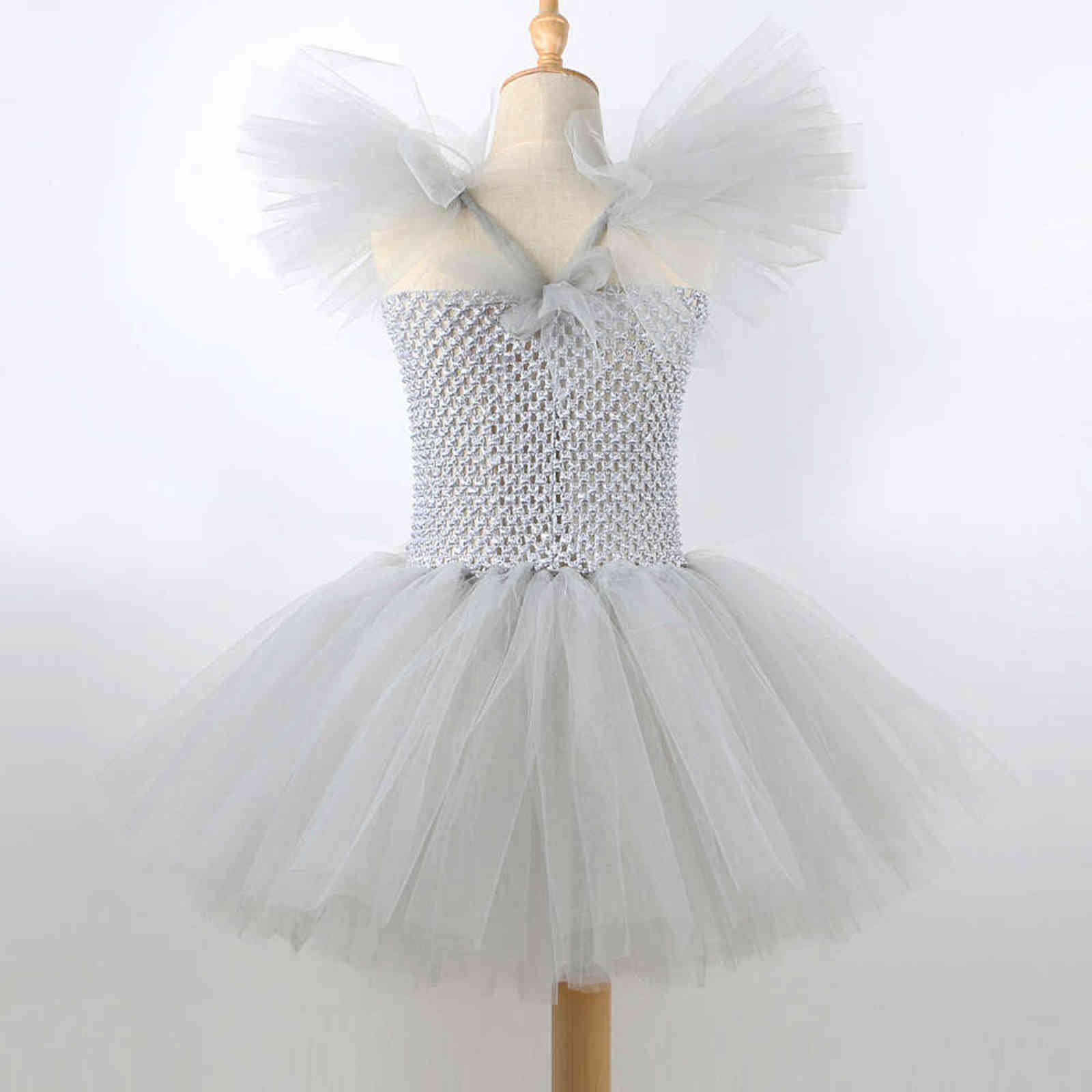 Joker Pennywise Tutu Dress for Girls Kids Cosplay Clown Costume Children Halloween Fancy Dresses Princess Girl Party Outfit Gray 211130