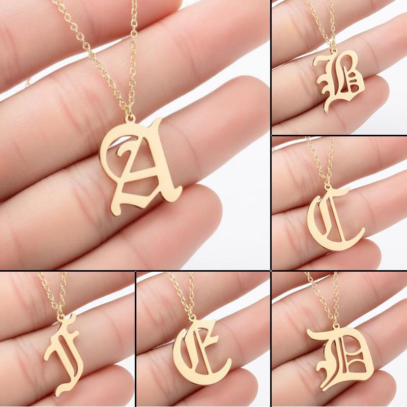 Chokers Top Quality Stainless Steel Men Women A-Z Initial Necklace 26 Letters Alphabet Pendant Necklaces Birthday Gift Jewelry Wholesale
Chokers Top Quality Stainless Steel Men Women A-Z Initial Necklace 26 Letters Alphabet Pendant Necklaces Birthday Gift Jewelry Wholesale