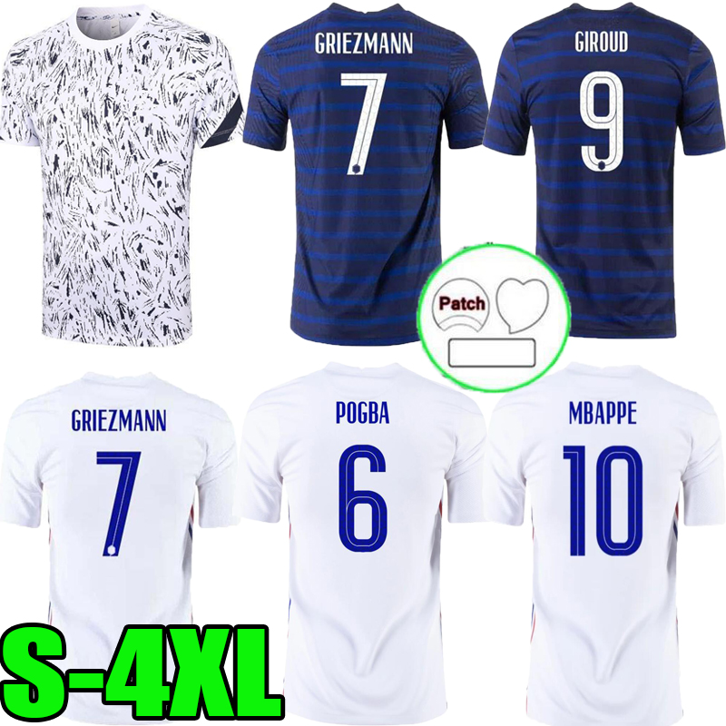 S-4XL 2021 2022 France MBAPPE GRIEZMANN POGBA GIROUD KANTE jerseys 20 21 home away Soccer jersey Football shirts Short white sleeve training suit, 2020
S-4XL 2021 2022 France MBAPPE GRIEZMANN POGBA GIROUD KANTE jerseys 20 21 home away Soccer jersey Football shirts Short white sleeve training suit, 2020