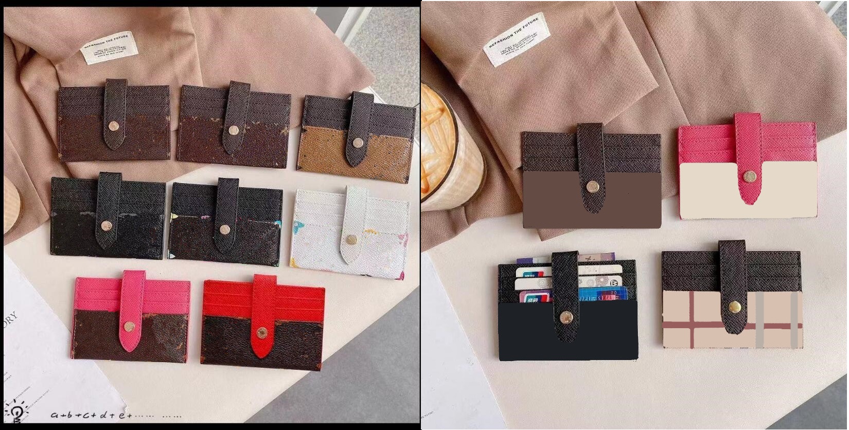 Brand Designer Letter Card Holders Women Large-capacity Multi-Card Slots Credit Wallets Color Letters Plaid Female Coin Purses Men's Casual Wallet Clutch Bags, Brown letter
Brand Designer Letter Card Holders Women Large-capacity Multi-Card Slots Credit Wallets Color Letters Plaid Female Coin Purses Men's Casual Wallet Clutch Bags, Brown letter