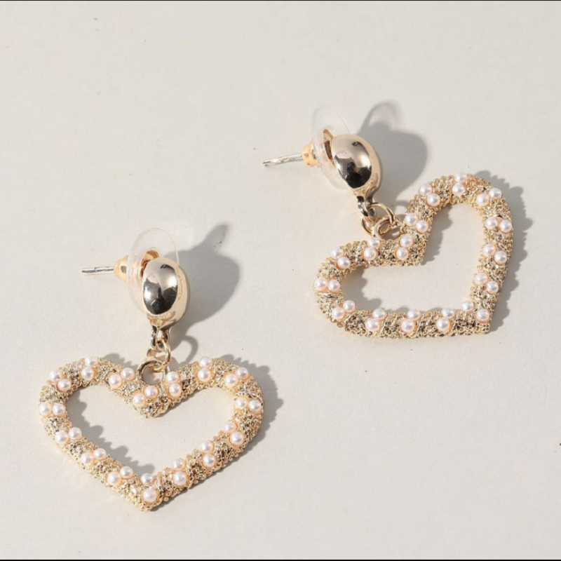 Stud Colorful L 925 Sterling Silver Simple Fashion Heart Shape Pavé Artificial Pearl Earrings For Woman Girls Party Jewelry, Golden;silver
Stud Colorful L 925 Sterling Silver Simple Fashion Heart Shape Pavé Artificial Pearl Earrings For Woman Girls Party Jewelry, Golden;silver