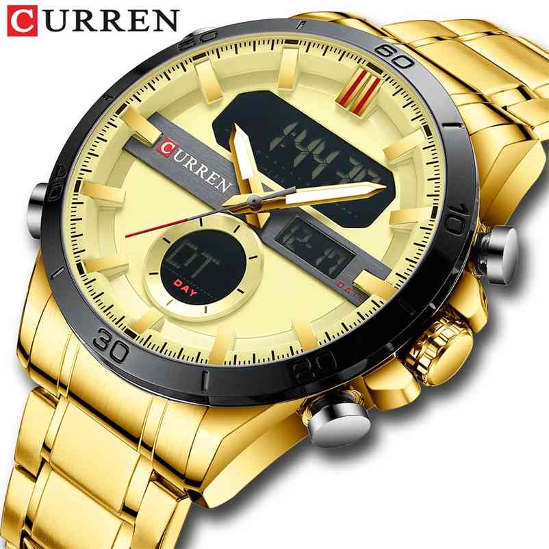 CURREN Mens Military Sports Waterproof Watches Luxury Analog Quartz Digital Wrist Watch for Men Bright Backlight Gold 210608, Silver
CURREN Mens Military Sports Waterproof Watches Luxury Analog Quartz Digital Wrist Watch for Men Bright Backlight Gold 210608, Silver