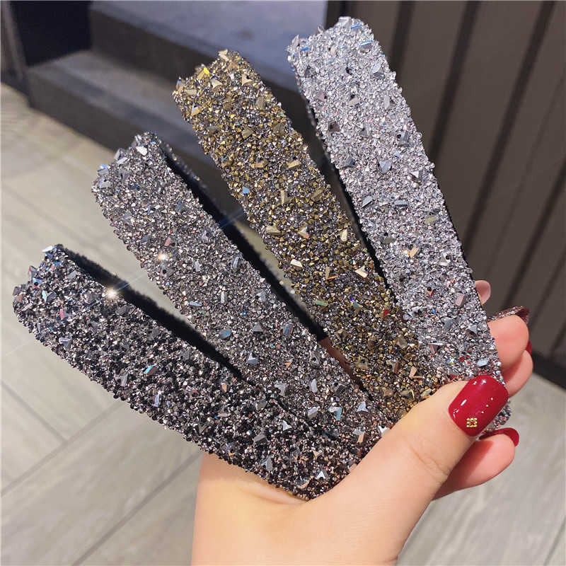 Shine manual Hair band female simple Korean wide side pressure hair temperament non-slip hair accessories headband hairpin