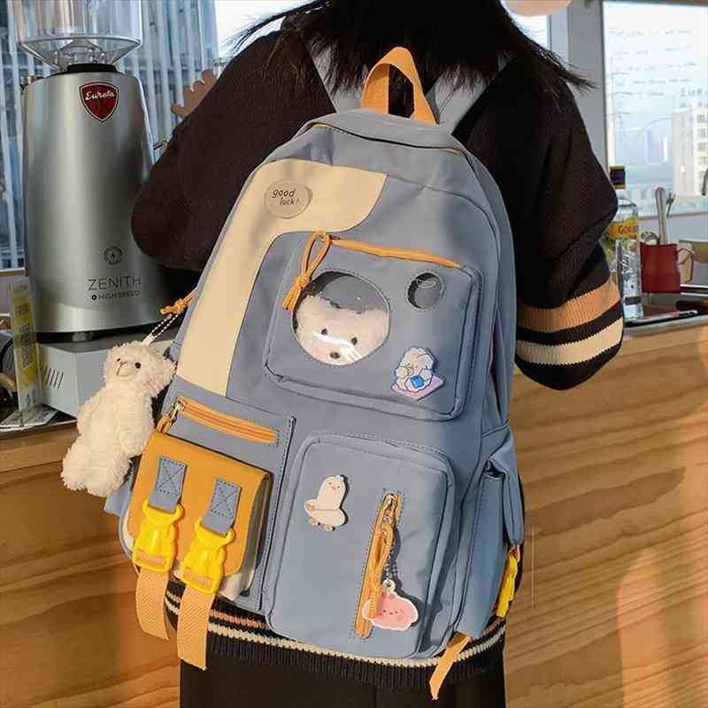 multi pocket waterproof nylon women backpack large capacity schoolbag for teenage girls travel bag lovely book mochila cute
multi pocket waterproof nylon women backpack large capacity schoolbag for teenage girls travel bag lovely book mochila cute