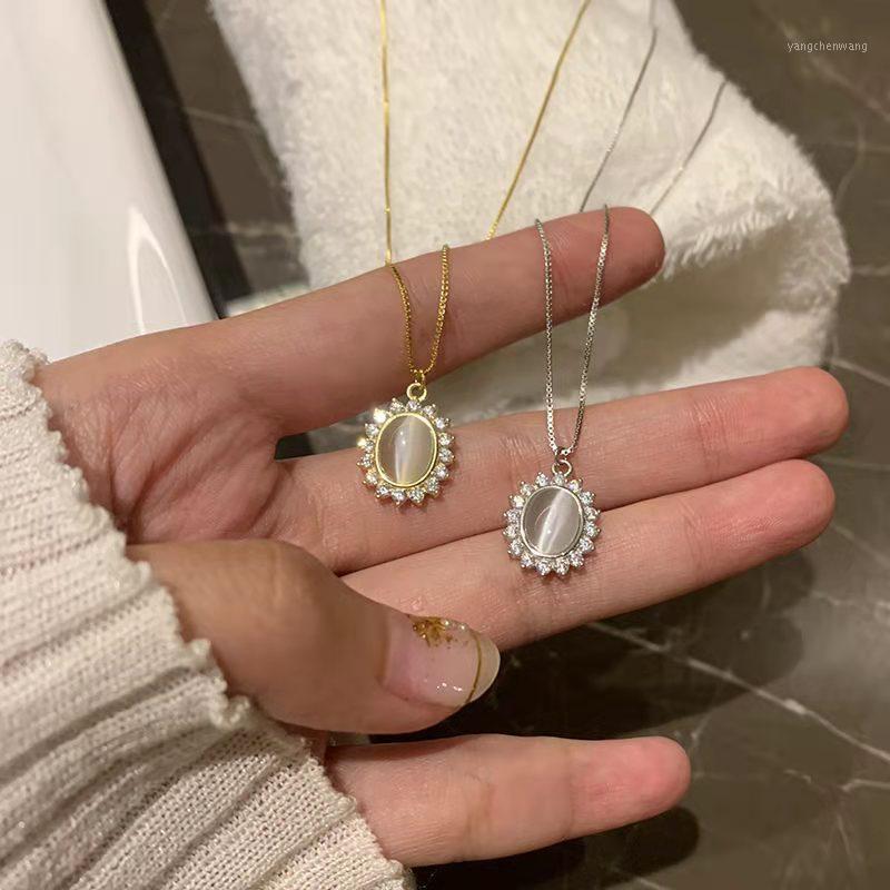 Chains Luxury Cat Eye Stone Shell Pendant Necklace For Women Summer Party Clavicle Chain Choker Bohemian Jewelry Gift
Chains Luxury Cat Eye Stone Shell Pendant Necklace For Women Summer Party Clavicle Chain Choker Bohemian Jewelry Gift
