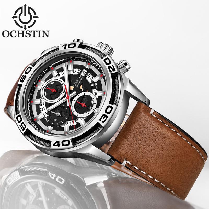 Wristwatches OCHSTIN Man WristWatch Chronograph Sport Men Watch Military Army Top Genuine Leather Classic Male Clock Gift 6114, Slivery;brown
Wristwatches OCHSTIN Man WristWatch Chronograph Sport Men Watch Military Army Top Genuine Leather Classic Male Clock Gift 6114, Slivery;brown