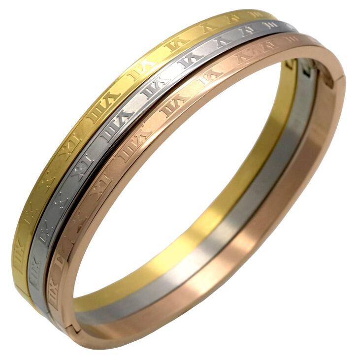 Bangle (3pcs/set) 316L Stainless Steel Carving Roman Numerals Fashion Bracelets & Bangles Fine Jewelry Wedding Couple For Women
Bangle (3pcs/set) 316L Stainless Steel Carving Roman Numerals Fashion Bracelets & Bangles Fine Jewelry Wedding Couple For Women