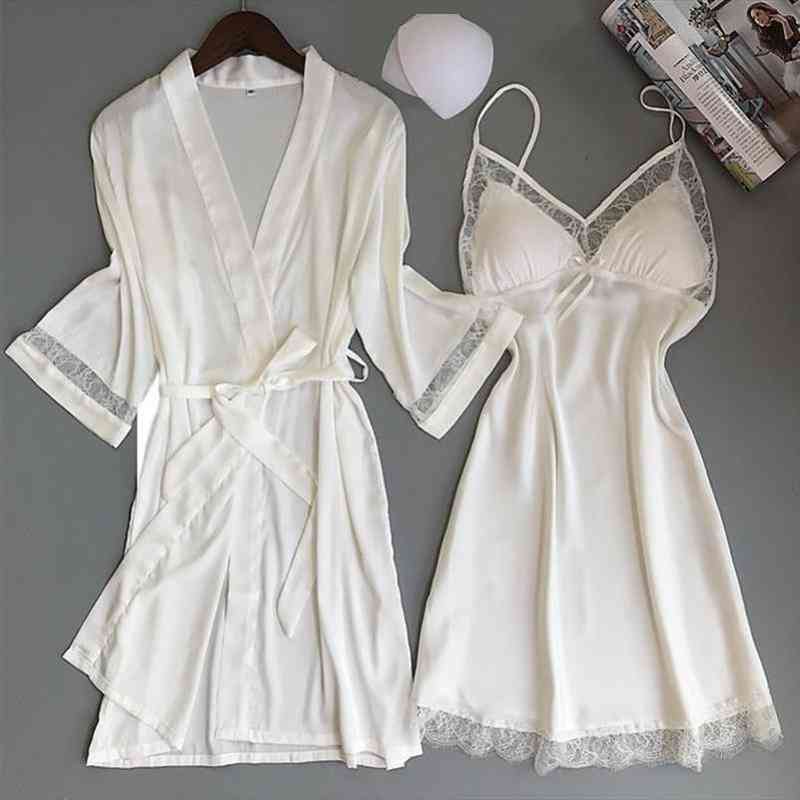 Sexy Women Rayon Kimono Bathrobe White Bride Bridesmaid Wedding Robe Set Lace Trim Sleepwear Casual Home Clothes Nightwear, Black;red
Sexy Women Rayon Kimono Bathrobe White Bride Bridesmaid Wedding Robe Set Lace Trim Sleepwear Casual Home Clothes Nightwear, Black;red