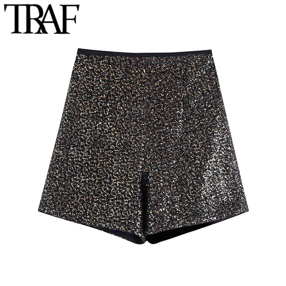 TRAF Women Vintage Sexy Sequin Applique Shorts Fashion Side Zipper Party Female Short Pants Chic Pantalones Cortos 210611, As picture
TRAF Women Vintage Sexy Sequin Applique Shorts Fashion Side Zipper Party Female Short Pants Chic Pantalones Cortos 210611, As picture