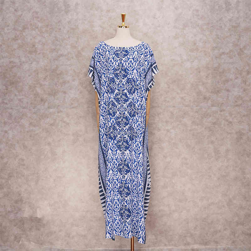 Cotton Long Beach Dress Swimwear Cover up Sarong Wrap Tunicas Playa Mujer Pareos Swim suit cover Up Wear Tunic Q642 210420