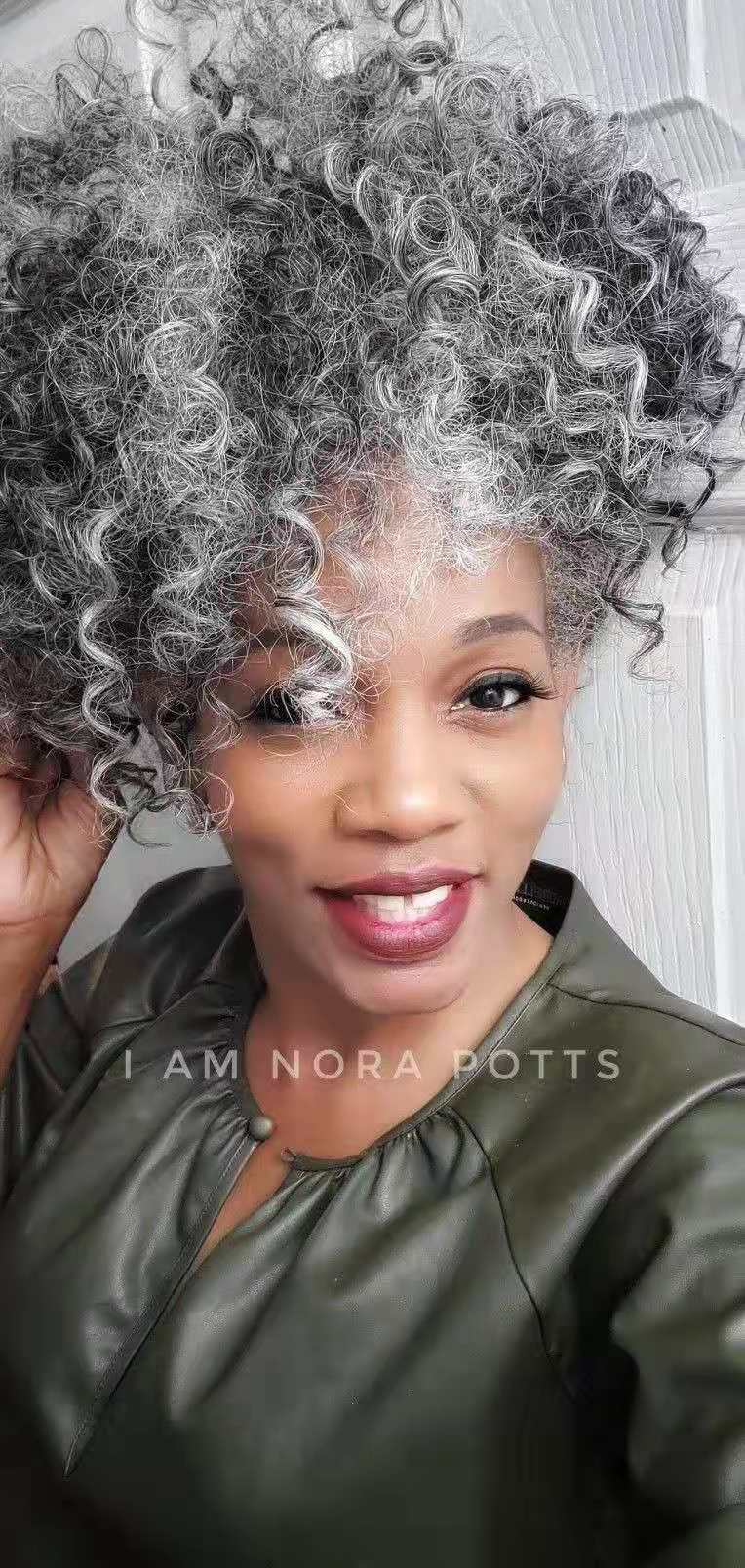 Silver Gray hair Kinky culry Ponytail hair extension Real Brazilian Remy Hairs Pony tail afro puff Clip In Drawstring Ponytails 120g