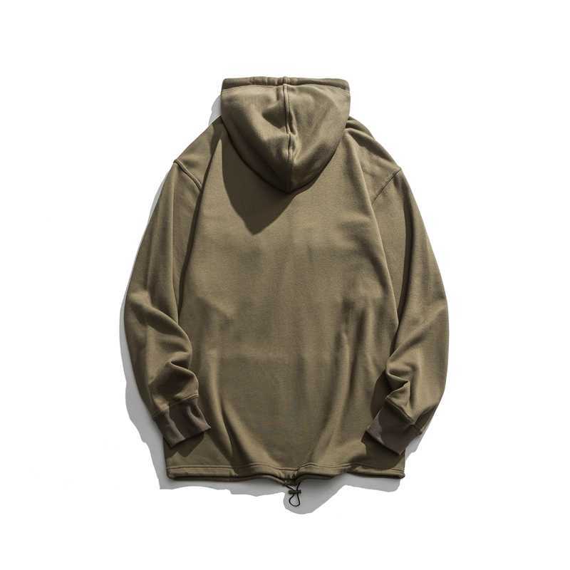 Pullover Oversized Hoodie Men Army Green Harajuku Hoodie Sweatershirt Japanese Streetwear Hip Hop Loose Casual Autumn Cotton 210603
