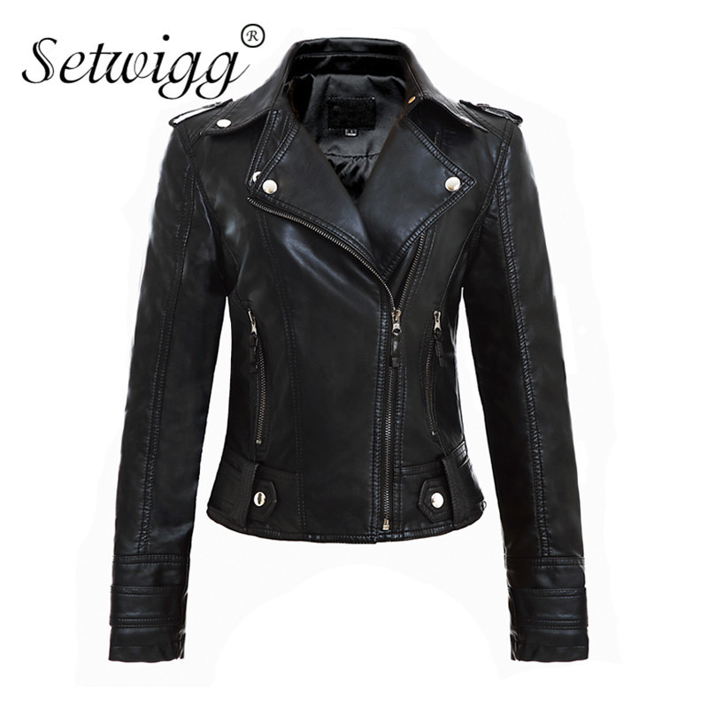 leather Woman Fashion Faux Collar Zipper PU Long-sleeved Synthetic Leather Slim Motorcycle Jacket Coat SG64, Black
leather Woman Fashion Faux Collar Zipper PU Long-sleeved Synthetic Leather Slim Motorcycle Jacket Coat SG64, Black