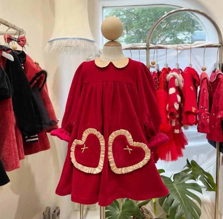 Girl's Dresses Retail 2021 Baby Girls Winter Red Party Dress, Princess Kids Sweet Clothing 2-7T, Red;yellow
Girl's Dresses Retail 2021 Baby Girls Winter Red Party Dress, Princess Kids Sweet Clothing 2-7T, Red;yellow