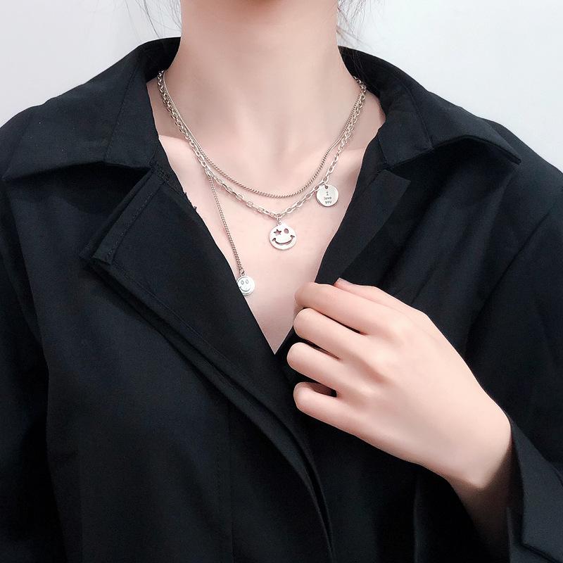 Pendant Necklaces Girl's Smiling Necklace S925 Sterling Instagram Simple Temperament Students Fashion Sweet Cute Style Long Sweater Chain
Pendant Necklaces Girl's Smiling Necklace S925 Sterling Instagram Simple Temperament Students Fashion Sweet Cute Style Long Sweater Chain