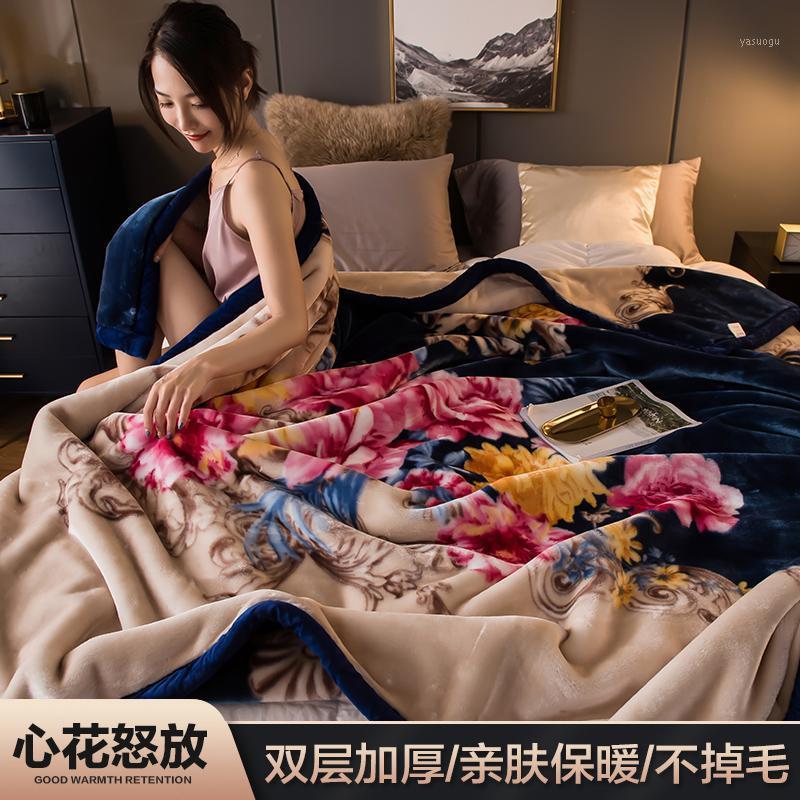 Blankets Super Soft Winter Quilt Blanket For Bed Printed Mink Throw Twin Full Queen Size Single Double Fluffy Warm Fat Thick
Blankets Super Soft Winter Quilt Blanket For Bed Printed Mink Throw Twin Full Queen Size Single Double Fluffy Warm Fat Thick