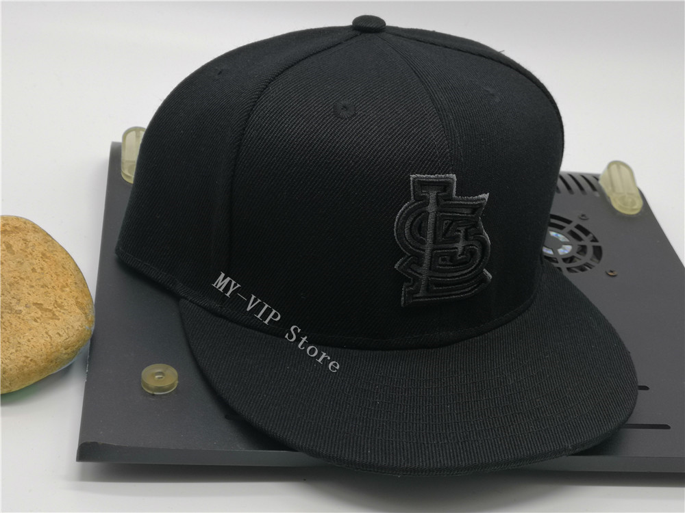 Top New STL NavY Blue Fitted Hats Man Cool Baseball Caps Adult Flat Peak Hip Hop Letter LS Fitted Cap Men Women Full Closed Gorra