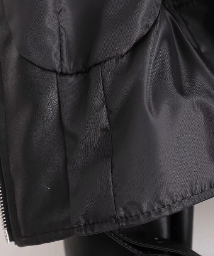 Spring Streetwear Square neck PU Cropped Shirt Women Long Puff Sleeve Slim High Waist Short Faux Leather Blouse Tops 210429