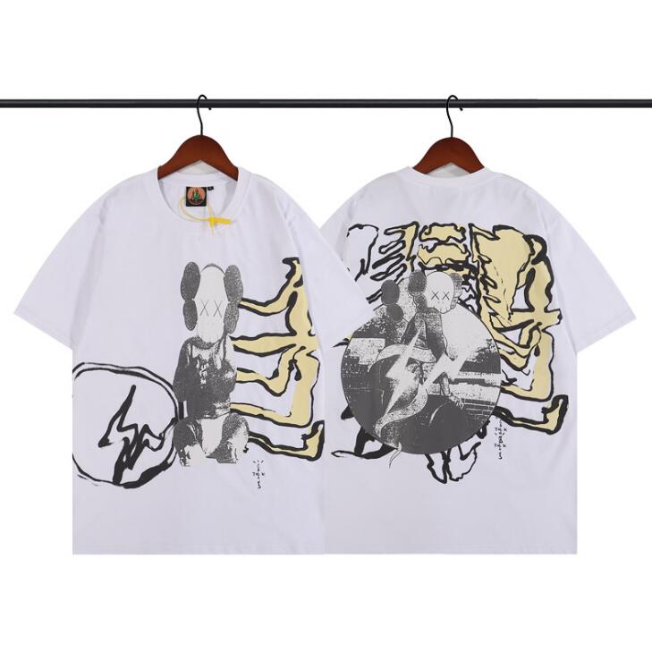 

2022S white Travis Scott Cactus Jack T Shirt for men women summer short sleeve hip hop t-shirt