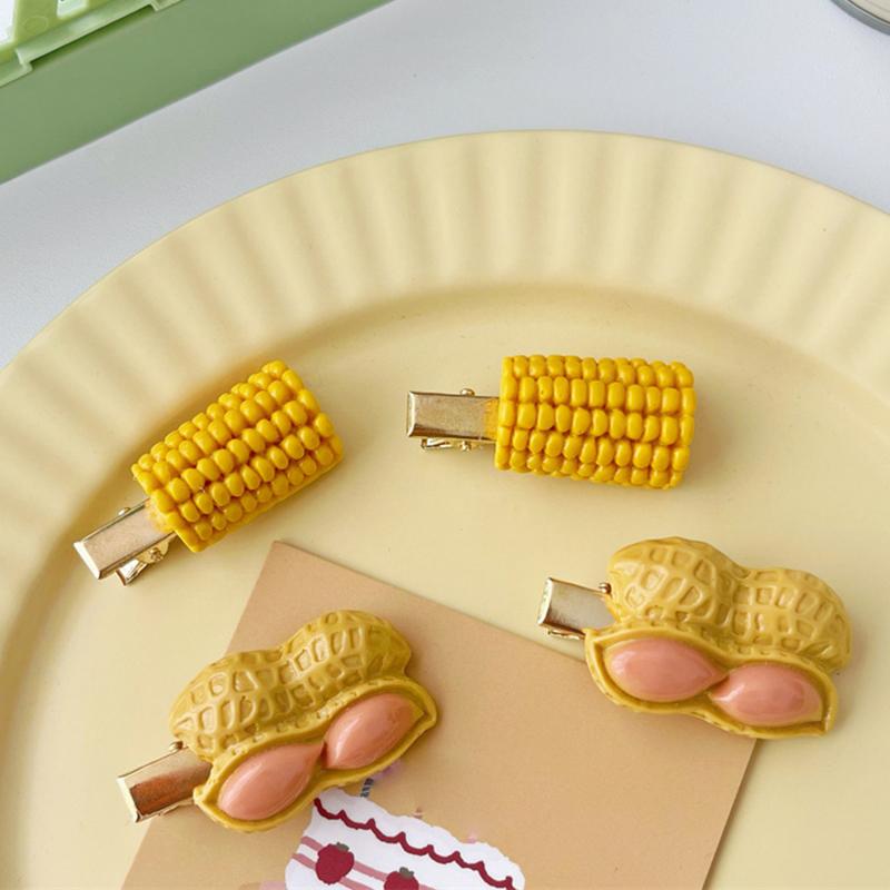 Hair Clips & Barrettes Funny Hairpin Personality Simulation Corn Peanut Side Clip Fun Duckbill Student Girl Cute Accessories, Golden;silver
Hair Clips & Barrettes Funny Hairpin Personality Simulation Corn Peanut Side Clip Fun Duckbill Student Girl Cute Accessories, Golden;silver