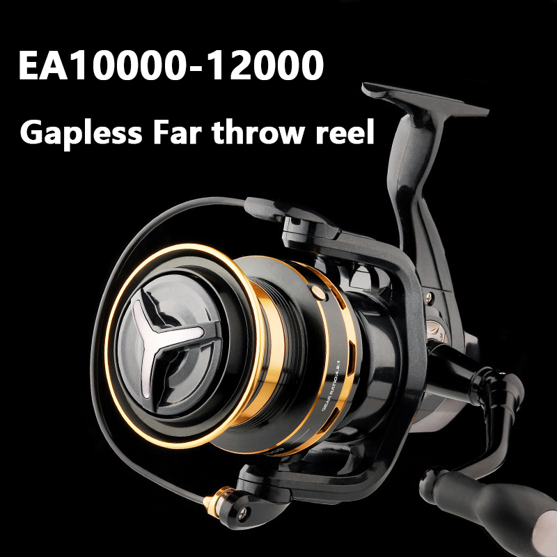 Long Throw Fishing Reel EA 1000012000 Series 121 Gapless High Capacity Metal Coil Spinning reel Boat Rock Lure Wheel