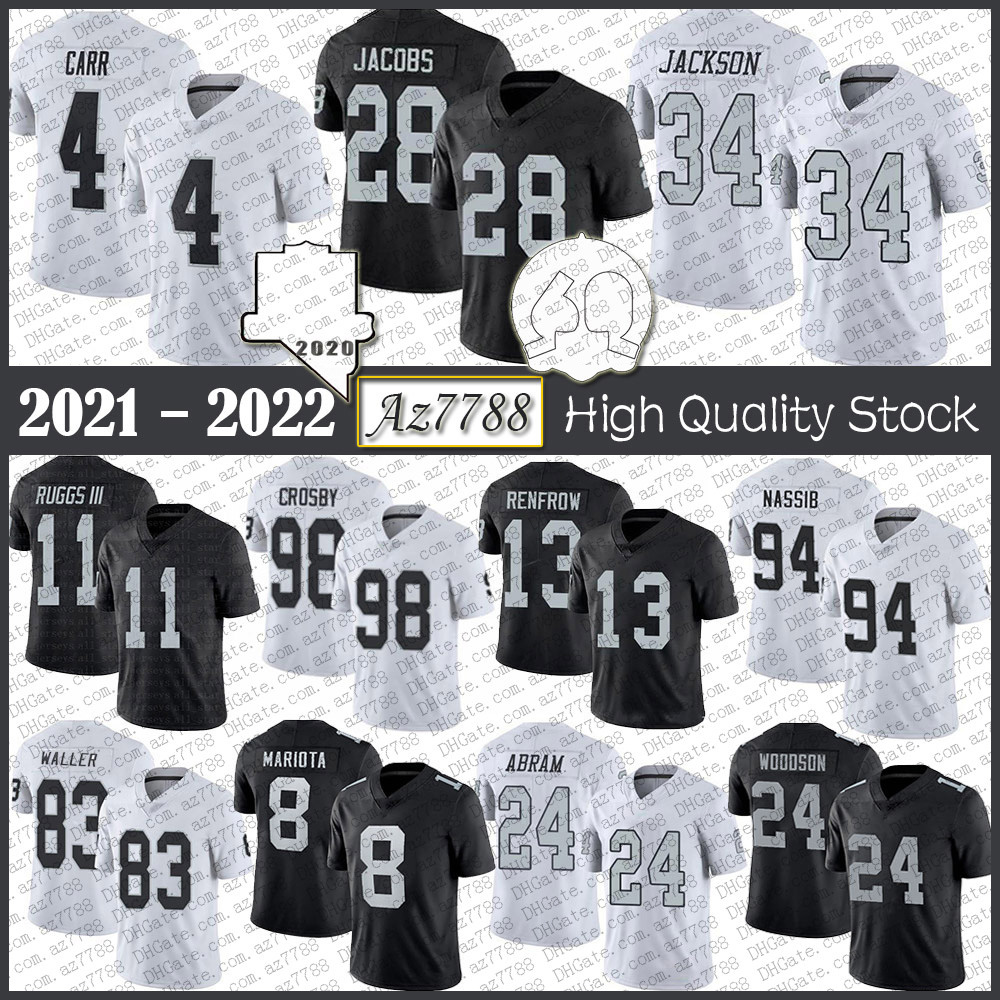 Las 28 Josh Jacobs 4 Derek Carr Vegas Football Jersey 83 Darren Waller 11 Henry Ruggs Maxx Crosby Hunter Renfrow Carl Nassib Johnathan Abram Charles Woodson Bo Jackson, Shown
Las 28 Josh Jacobs 4 Derek Carr Vegas Football Jersey 83 Darren Waller 11 Henry Ruggs Maxx Crosby Hunter Renfrow Carl Nassib Johnathan Abram Charles Woodson Bo Jackson, Shown