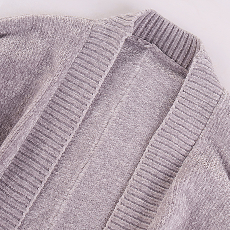 Ponchos and Capes Winter Women's Fashion Gray Haikyuu Plush Knitted Long Cardigan Jacket Women 210422