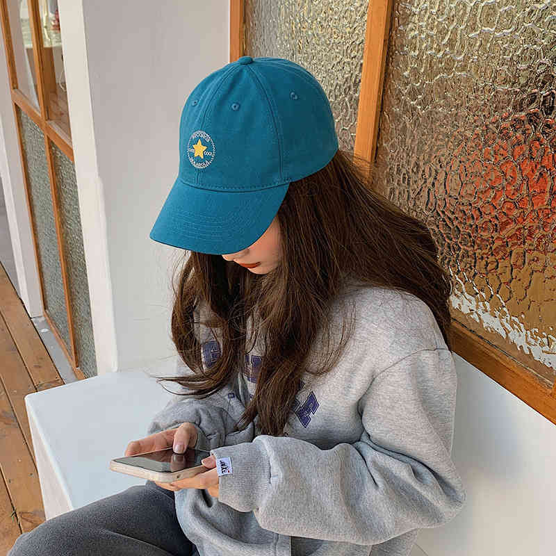 Korean baseball cap men's fashion letters embroidered curved brim hat women's summer Korean version sunscreen soft top versatile, Blue
Korean baseball cap men's fashion letters embroidered curved brim hat women's summer Korean version sunscreen soft top versatile, Blue