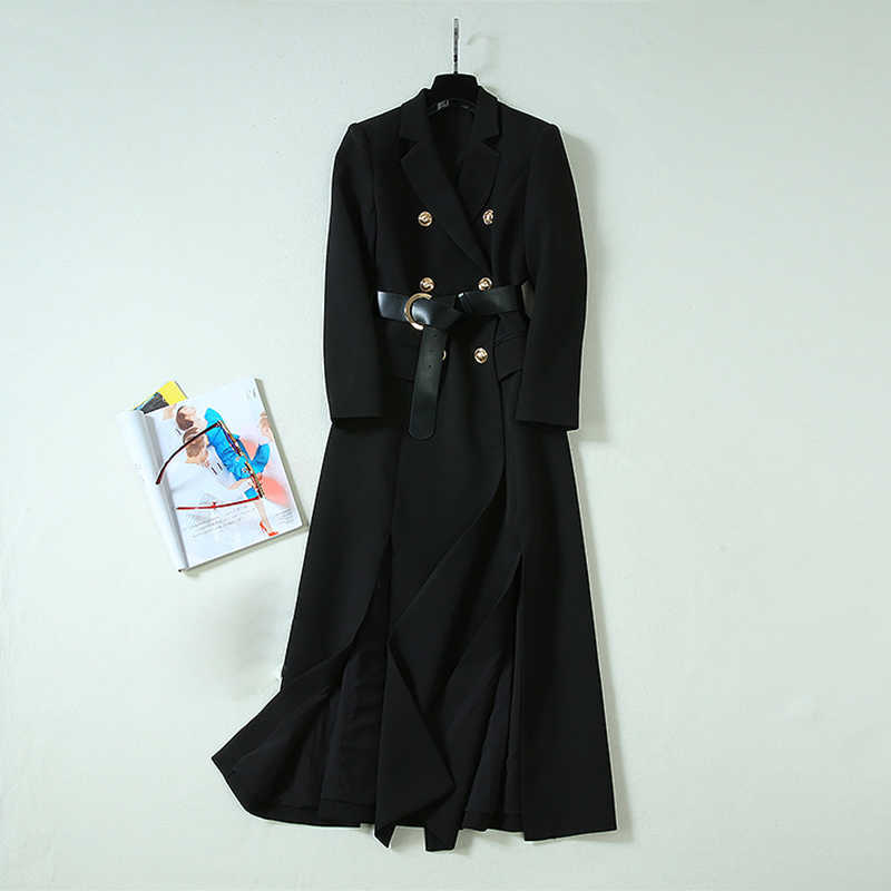 Sale HIGH QUALITY Fall Winter Designer Coat Women' Turn-Down Collar Double Breasted Cool Belt Black Long Overcoat 210526, Beige
Sale HIGH QUALITY Fall Winter Designer Coat Women' Turn-Down Collar Double Breasted Cool Belt Black Long Overcoat 210526, Beige