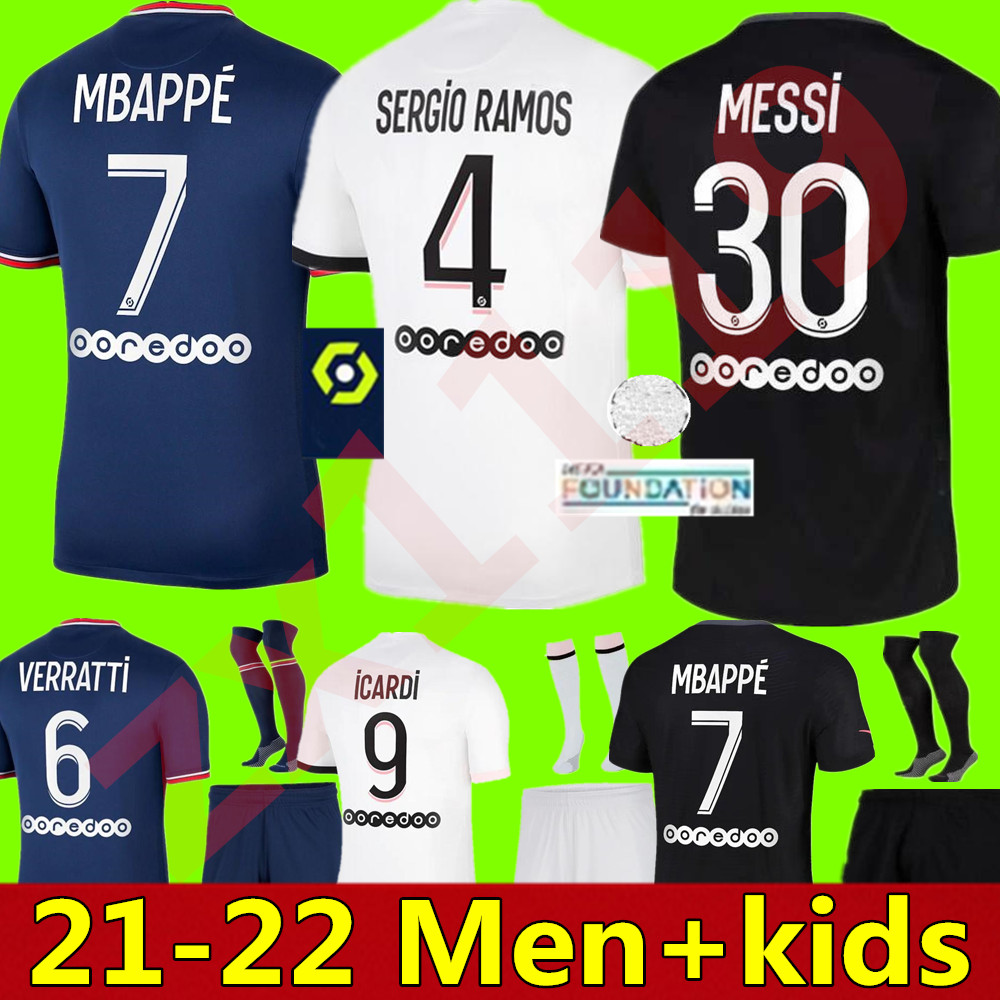 21 22 Paris MBAPPE KEAN soccer jerseys 2021 2022 PSGÂSOCCER MESSI home away 3rd Maillots de football shirt ICARDI SERGIO RAMOS adult Men kid, Black;yellow
21 22 Paris MBAPPE KEAN soccer jerseys 2021 2022 PSGÂSOCCER MESSI home away 3rd Maillots de football shirt ICARDI SERGIO RAMOS adult Men kid, Black;yellow