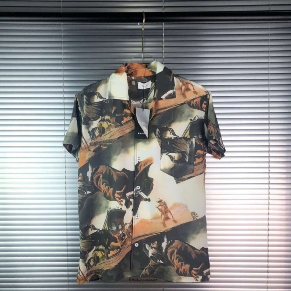 Men Women Best Quality Full Cowboy Digital Printing Rhude Shirts Silk Blouse, White;black
Men Women Best Quality Full Cowboy Digital Printing Rhude Shirts Silk Blouse, White;black