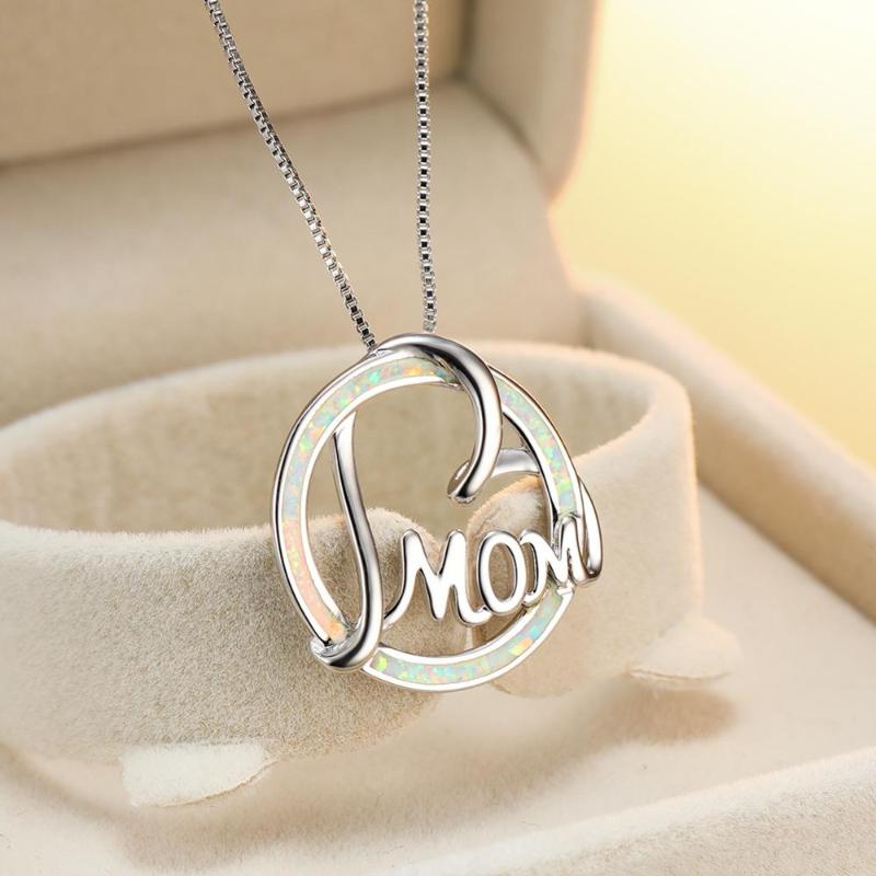 Pendant Necklaces Blaike Mother's Day Necklace Women Jewelry White/Blue Opal For Heart Mom 925 Sterling Silver
Pendant Necklaces Blaike Mother's Day Necklace Women Jewelry White/Blue Opal For Heart Mom 925 Sterling Silver