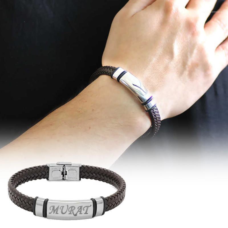 Tesbihane Personalized Name Written Fish-Back Design Steel Leather Kombinli Bracelet (Coffee) Bangle
Tesbihane Personalized Name Written Fish-Back Design Steel Leather Kombinli Bracelet (Coffee) Bangle