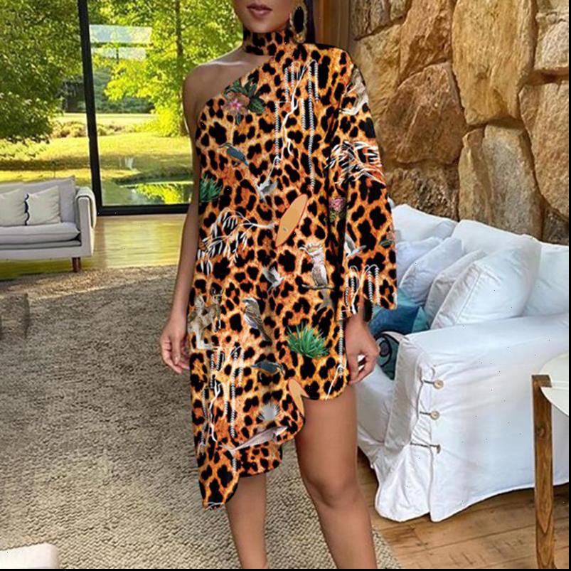 women womens dress one shoulder leopard floral print irregular elegant long sleeve party fashion ruffle summer chic, Black;gray
women womens dress one shoulder leopard floral print irregular elegant long sleeve party fashion ruffle summer chic, Black;gray
