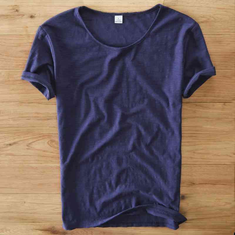 summer linen t shirt men short sleeve O-NECK breathable 100% cotton soft white t-shirt high quality 213 210629