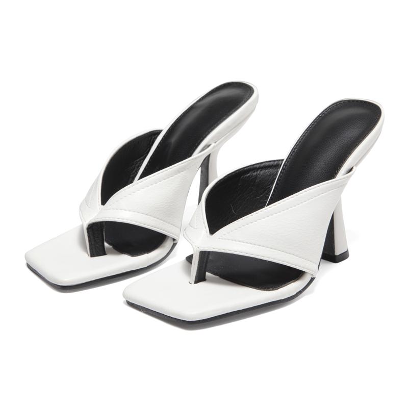 White Women High Heels Flip Flops Summer Slippers Ladies Design Square Toe Stiletto Wedding Shoes Sandals, Black
White Women High Heels Flip Flops Summer Slippers Ladies Design Square Toe Stiletto Wedding Shoes Sandals, Black
