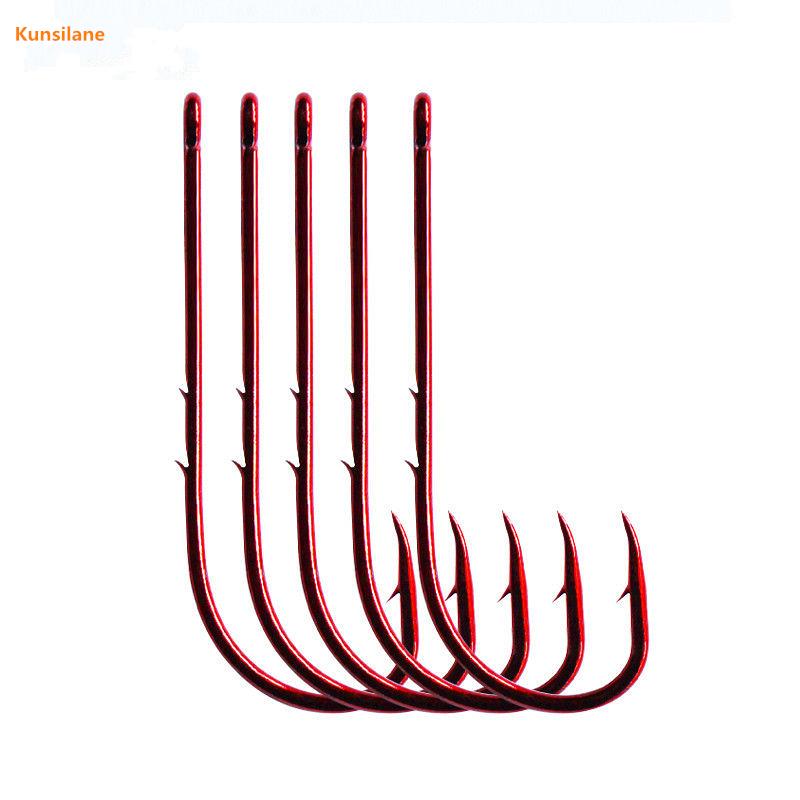 Fishing Hooks 50pcs Freshwater Barbed Worm Offset Jig Bait Fishhook Chemically Sharpened Red Long Baitholder Tackle
Fishing Hooks 50pcs Freshwater Barbed Worm Offset Jig Bait Fishhook Chemically Sharpened Red Long Baitholder Tackle