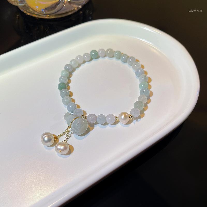 Charm Bracelets Green Chalcedony Gourd For Women Trendy Beaded Bracelet Female Fashion Freshwater Pearls Cuff Bangles
Charm Bracelets Green Chalcedony Gourd For Women Trendy Beaded Bracelet Female Fashion Freshwater Pearls Cuff Bangles