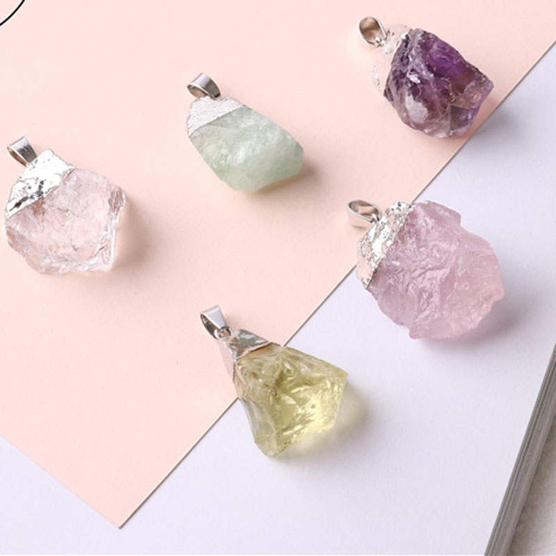 Irregular Natural Crystal Quartz Silver Plated Chain Necklaces Women Girl Pendant Original Stone Fashion Party Jewelry
Irregular Natural Crystal Quartz Silver Plated Chain Necklaces Women Girl Pendant Original Stone Fashion Party Jewelry