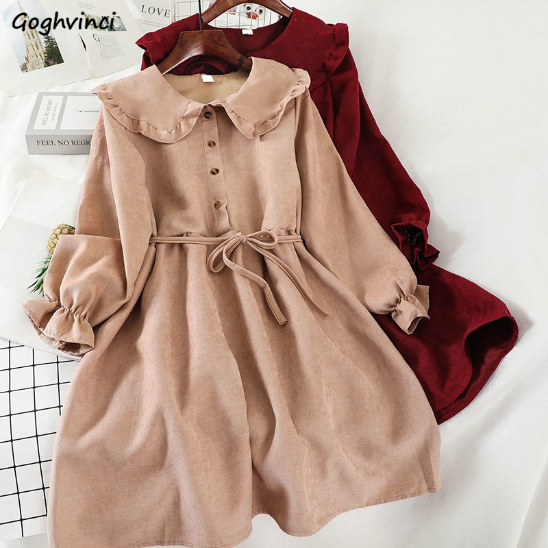 Women Dresses Basic Daily Solid Sweet Kawaii Japanese Style Casual Simple Winter Womens Chic Vintage High Waist Flare Drawstring, Black
Women Dresses Basic Daily Solid Sweet Kawaii Japanese Style Casual Simple Winter Womens Chic Vintage High Waist Flare Drawstring, Black