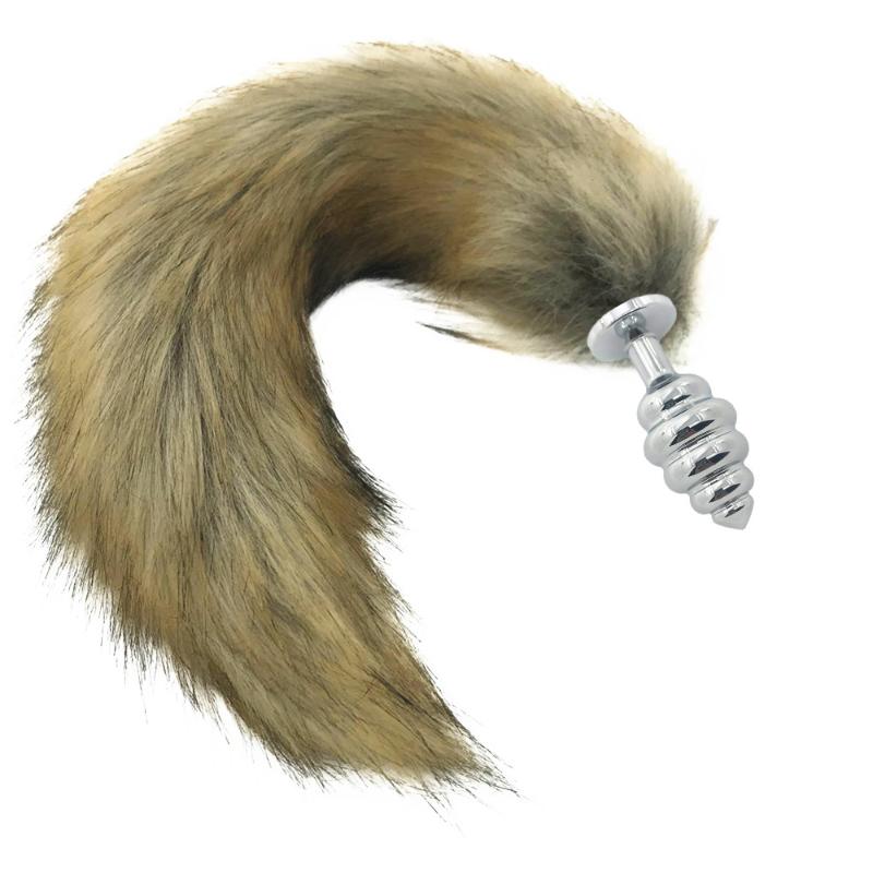 Sex Toys For Couples Tail Intimate Accessories Couple Exotic Anal Plug With Big Real Crystal Tails Metal BuPlug Erotic